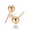 PVD Vacuum Plating 304 Stainless Steel Ball Stud Earrings EJEW-I232-01D-G-2