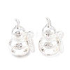 Brass Pave Clear Cubic Zirconia Pendants KK-L274-12S-1
