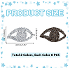 AHADERMAKER 16Pcs 2 Colors Eye Hotfix Rhinestone DIY-GA0006-44-2