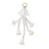 Glass Seed Beaded Pendants PALLOY-MZ01230-2