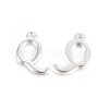 Silver Color Plated Alloy Letter Pendants PALLOY-J718-01S-Q-1