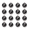 Platinum Plated Alloy Charms X-ENAM-S118-02P-P-2