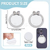2Pcs Alloy Rhinestones & Glass Makeup Mirror AJEW-DR0001-88H-P-2