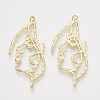 Alloy Open Back Bezel Pendants PALLOY-S121-80-1