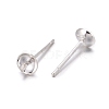 925 Sterling Silver Stud Earring Findings STER-K167-027B-S-1