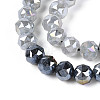 Anti-Tarnish Electroplate Glass Beads Strands GLAA-N064-8mm-14-4