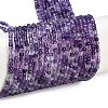 Natural Purple Fluorite Beads Strands G-P553-E02-01-1