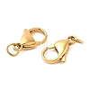 Ion Plating(IP) 304 Stainless Steel Lobster Claw Clasps STAS-AB15-G-02-2