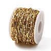Brass Glass Rectangle Link Chains CHC-R001-01G-02-3