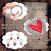 Gothic Heart Alloy Enamel Shoes Charms HJEW-GO00051-5