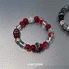 Dragon Alloy Glass Round Beaded Stretch  Bracelets for Women WGCDDF3-04-1