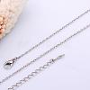 Platinum Plated Tin Alloy Cable Chain Necklaces NJEW-BB10189-18-2