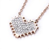 304 Stainless Steel Pendant Necklaces NJEW-I232-02RG-2