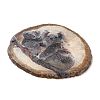 Printed Natural Agate Slice Stone Ornament DJEW-M011-04B-2