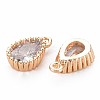 Brass Inlaid Cubic Zirconia Charms KK-S356-771E-2