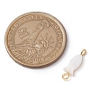 Natural Freshwater Shell Fish Links Connector Charms PALLOY-JF02821-2