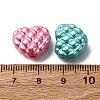 Pearlized Opaque Acrylic Waffle Beads X-OACR-G052-06-3