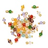 40Pcs 8 Colors K9 Glass Imitation Austrian Crystal Bead Pendants PALLOY-JF04101-01-1