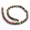 Dyed Natural Imperial Jasper Round Bead Strands G-M274-06-10mm-2
