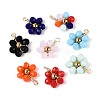 Glass with 304 Stainless Steel Pendants GLAA-T028-13M-1