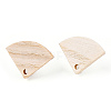 Ash Wood Stud Earring Findings EJEW-N017-011Q-2