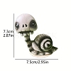 Halloween Theme Skull Snail Resin Display Decorations PW-WG7B7FE-01-3