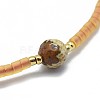 Adjustable Natural Picture Jasper Braided Bead Bracelets BJEW-F391-A14-3