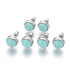 Synthetic Turquoise Stud Earrings EJEW-F162-H06-1