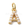 26Pcs Letter A~Z Rack Plating Brass Charms KK-B092-30-G-2