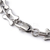 Non-Tarnish 304 Stainless Steel Dog Bone & Oval Link Chain Bracelet for Women BJEW-G669-22P-3