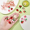 16Pcs 10 Colors Transparent Resin & Acrylic 3D Fruit Pendants FIND-YW0006-04-4