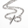 Tarnish Resistant 304 Stainless Steel Figaro Chain Necklace NJEW-JN01290-2