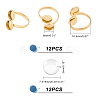 DIY Blank Dome Ring Making Kit DIY-UN0004-06-5