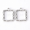 Non-Tarnish 304 Stainless Steel Open Back Bezel Pendants X-STAS-T052-24P-1