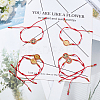 6Pcs Saint Benedict Medal Alloy Link Bracelets Set BJEW-AN0001-68-5