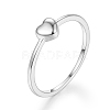 Simple 925 Silver Heart Finger Ring DZ1793-2-1