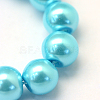 Baking Painted Pearlized Glass Pearl Round Bead Strands X-HY-Q003-10mm-48-3