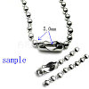 Tarnish Resistant Stainless Steel Ball Chain Connectors STAS-L019C-P-3