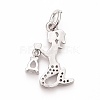 Rack Plating Brass Micro Pave Cubic Zirconia Pendants KK-B056-03P-01-2