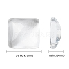 Transparent Clear Glass Square Cabochons GGLA-A001-10mm-2