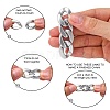 Opaque Spray Painted Acrylic Linking Rings LS-OACR-S021-19B-B02-5