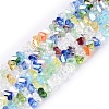 Electroplate Transparent Glass Beads Strands EGLA-Q139-01A-A29-1
