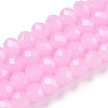 Baking Paint Imitation Jade Glass Bead Strands X-DGLA-A034-J4MM-A44-1