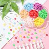 1302Pcs 7 Colors Flat Round Handmade Polymer Clay Beads CLAY-CJ0001-72-6