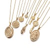 304 Stainless Steel Pendant Necklaces NJEW-P244-02G-1