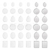 12Pcs 6 Styles 304 Stainless Steel Pendant Cabochon Settings STAS-TA0003-21-1