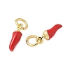 Brass Enamel Charms KK-C110-18A-G-2