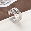 304 Stainless Steel Cuff Rings for Women RJEW-A079-08C-P-2