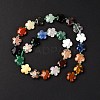 Mixed Natural Gemstone Flower Beads Strands G-L241B-07-4