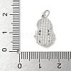 Brass Pave Natural White Shell Religion Pendants KK-S522-23P-C-3